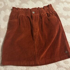 Roxy Burnt Orange Corduroy Mini Skirt